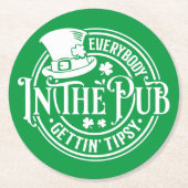 St Patrick Day - Funny Tipsy Tavern Untersetzer (Vorderseite)