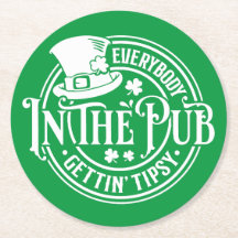 St Patrick Day - Funny Tipsy Tavern Untersetzer