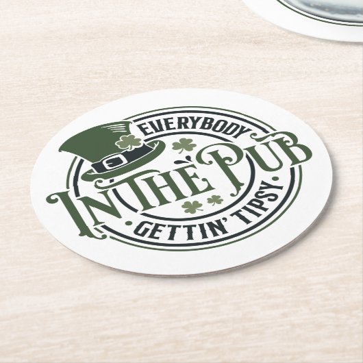 St Patrick Day - Funny Tipsy Tavern Untersetzer (Angewinkelt)