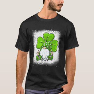 St Patrick Day Gnomen For Women Gnome Shamrock Gif T-Shirt