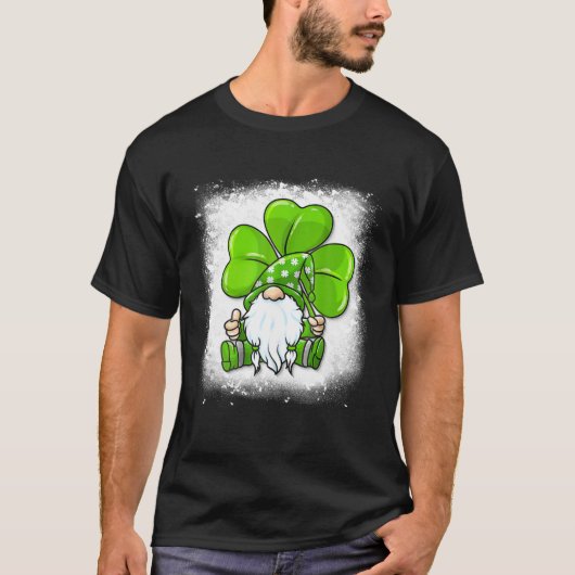 St Patrick Day Gnomen For Women Gnome Shamrock Gif T-Shirt (Vorderseite)