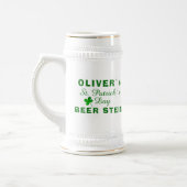 St Patrick Day Green Clover Name Bierglas (Links)
