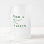 St Patrick Day Green Clover Name Mattglas Bierglas (Vorderseite Links)