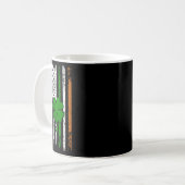 St Patrick Day Irish American Flag Retro Saint Pat Kaffeetasse (Vorderseite Links)