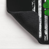 St Patrick Day Irish American Flag Retro Saint Pat Mousepad (Ecke)