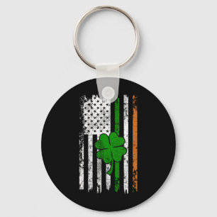St Patrick Day Irish American Flag Retro Saint Pat Schlüsselanhänger