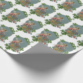 St. Patrick Day Irish Angels Kleeblatts Blume Geschenkpapier (Ecke)