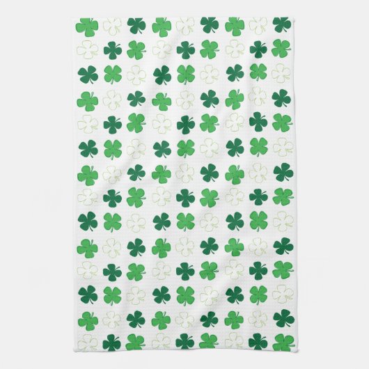 St. Patrick Day Irish Green Kleeblatts Geschirrtuch (Vertikal)