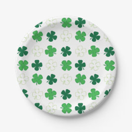 St. Patrick Day Irish Green Kleeblatts Pappteller