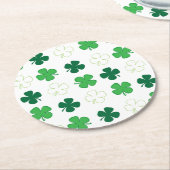 St. Patrick Day Irish Green Kleeblatts Runder Pappuntersetzer (Angewinkelt)