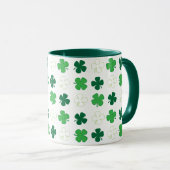 St. Patrick Day Irish Green Kleeblatts Tasse (VorderseiteRechts)