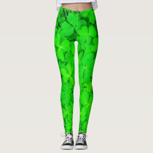 St. Patrick Day Irish Kleeblatt Clovers Green Leggings