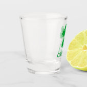 St Patrick Day Kleeblatt Clover Personalisiert Schnapsglas (Links)