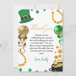 St Patrick Day Kleeblatt Geburtstag Danke, dass Si Ankündigung