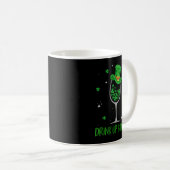 St Patrick Day Kleeblatt Weinglas Leprec trinken Kaffeetasse (VorderseiteRechts)