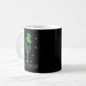 St Patrick Day Kleeblatt Weinglas Leprec trinken Kaffeetasse (Vorderseite Links)