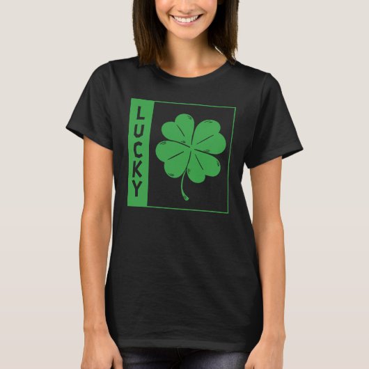 St Patrick Day Lucky Green C Leaf Saint Patricks D T-Shirt (Vorderseite)