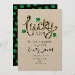 St Patrick Day Lucky in Liebe Gold Brautparty Einladung