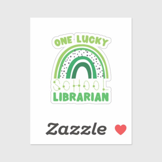 St. Patrick Day Lucky Librarian Aufkleber (Blatt)