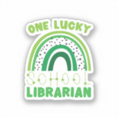 St. Patrick Day Lucky Librarian Aufkleber (Vorderseite)
