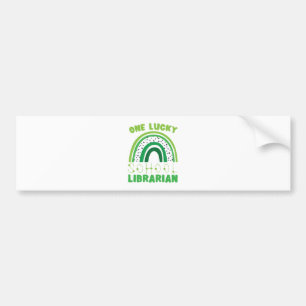 St. Patrick Day Lucky Librarian Autoaufkleber