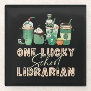 St. Patrick Day Lucky Librarian Glasuntersetzer