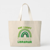 St. Patrick Day Lucky Librarian Jumbo Stoffbeutel (Rückseite)