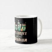 St. Patrick Day Lucky Librarian Kaffeetasse (VorderseiteRechts)