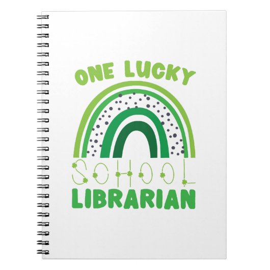 St. Patrick Day Lucky Librarian Notizblock (Vorderseite)