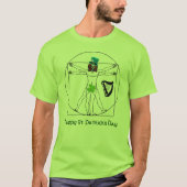 St. Patrick' Day mit irischem Vitruvianer T-Shirt (Vorderseite)
