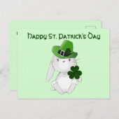 St. Patrick' Day mit Irish Bunny, bereit Wünsche Postkarte (Vorne/Hinten)