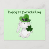 St. Patrick' Day mit Irish Bunny, bereit Wünsche Postkarte (Vorderseite)