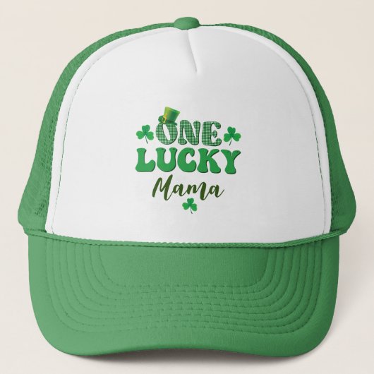St. Patrick Day - One Lucky Mama Hat Truckerkappe (Vorderseite)