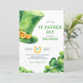 St. Patrick Day Party Einladung (Stehend Vorderseite)