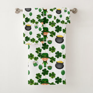 St. Patrick Day Pattern Badhandtuch Set