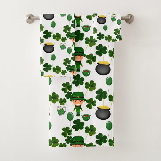 St. Patrick Day Pattern Badhandtuch Set (Insitu)