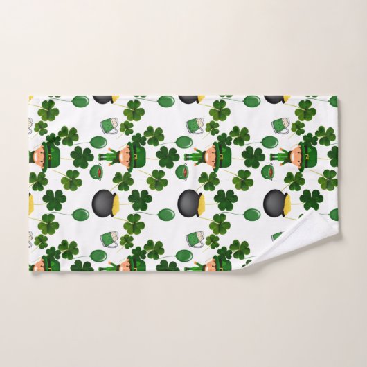St. Patrick Day Pattern Badhandtuch Set (Handtuch)