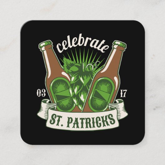 St. Patrick Day Quadratische Visitenkarte (Vorderseite)