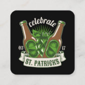 St. Patrick Day Quadratische Visitenkarte (Rückseite)