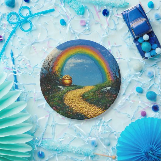 St. Patrick Day Rainbow & Pot of Gold jedes Alter Pappteller (Party)