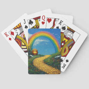 St. Patrick Day Rainbow & Pot of Gold Spielkarten