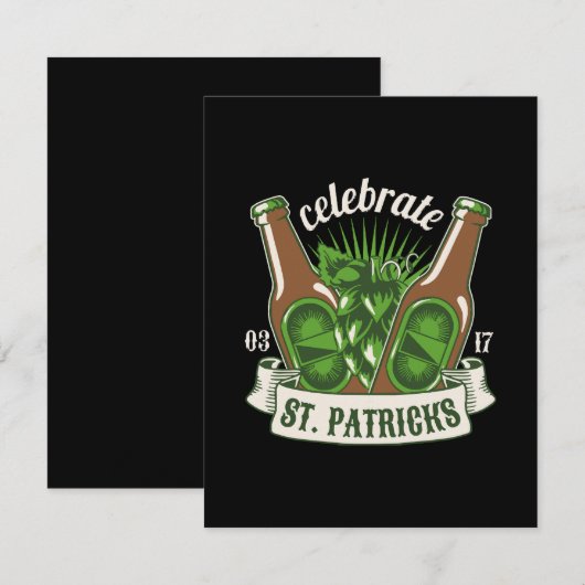 St. Patrick Day RSVP Karte (Vorne/Hinten)