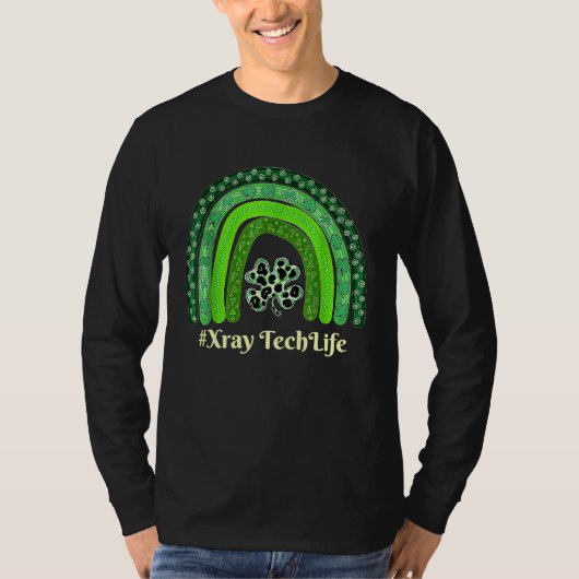 St Patrick Day Scrub Tops Nurse XRay Tech Rainbow (Vorderseite)