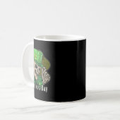 St Patrick Day Skeleton Clover Fun Sarcastic Kaffeetasse (Vorderseite Links)