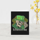 St Patrick Day Skeleton Clover Fun Sarcastic Karte (Gelbe Blume)