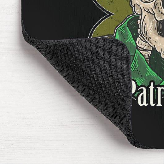 St Patrick Day Skeleton Clover Fun Sarcastic Mousepad (Ecke)