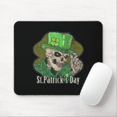 St Patrick Day Skeleton Clover Fun Sarcastic Mousepad (Mit Mouse)