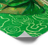 St. Patrick Day Souvenir Frau auf Clover Scene Poster (Ecke)