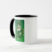 St. Patrick Day Souvenir Frau auf Clover Scene Tasse (Vorderseite Links)