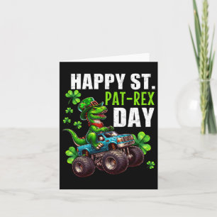 St Patrick Day T-rex Monster Truck Karte